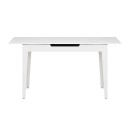Τραπέζι Trendline Megapap επεκτεινόμενο χρώμα λευκό 120/150x70x75εκ.