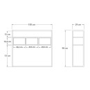 Κονσόλα Guarda Megapap χρώμα μπεζ travertine - χρυσό 100x29x90εκ.