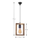 Φωτιστικό οροφής Esela Megapap E27 ξύλινο μονόφωτο χρώμα φυσικό 16x4x70εκ.