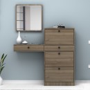 Έπιπλο εισόδου Pego Megapap χρώμα καρυδί 130x30x123,3εκ.