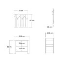 Έπιπλο εισόδου Friends Megapap χρώμα καρυδί 69,8x33,6x60εκ.
