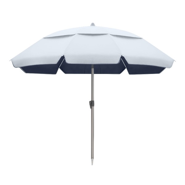Ομπρέλα θαλάσσης αλουμινίου Malibu Megapap με UPF 50+ προστασία χρώμα ασημί - μπλε Ø2m