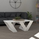 Τραπεζάκι σαλονιού Pipra Megapap χρώμα λευκό 110x60x40εκ.
