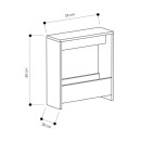 Τραπεζάκι βοηθητικό Simpi Megapap χρώμα sapphire oak 55x20x60εκ.