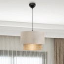 Φωτιστικό οροφής Lucifer Megapap E27 υφασμάτινο μονόφωτο χρώμα κρεμ 30x20x70εκ.