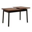 Τραπέζι Jemmy Megapap επεκτεινόμενο χρώμα καρυδί - μαύρο 120/153x75x77εκ.