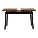 Τραπέζι Jemmy Megapap επεκτεινόμενο χρώμα καρυδί - μαύρο 120/153x75x77εκ.