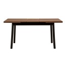 Τραπέζι Jemmy Megapap επεκτεινόμενο χρώμα καρυδί - μαύρο 120/153x75x77εκ.