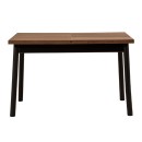 Τραπέζι Jemmy Megapap επεκτεινόμενο χρώμα καρυδί - μαύρο 120/153x75x77εκ.