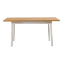Τραπέζι Jemmy Megapap επεκτεινόμενο χρώμα φυσικό - λευκό 120/153x75x77εκ.