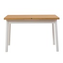 Τραπέζι Jemmy Megapap επεκτεινόμενο χρώμα φυσικό - λευκό 120/153x75x77εκ.