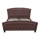 Κρεβάτι Alexia Megapap υφασμάτινο χρώμα καφέ 160x200εκ.