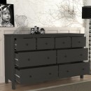 Συρταριέρα - Μπουφές Sabina Megapap χρώμα ανθρακί 160x50x96εκ.