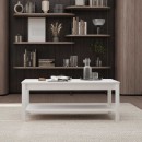 Τραπεζάκι σαλονιού Rustic Megapap χρώμα λευκό 103x60x40εκ.