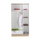Ντουλάπα ρούχων Base Megapap τρίφυλλη σε χρώμα λευκό - sonoma 103x52x198εκ.