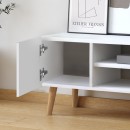 Έπιπλο τηλεόρασης Porto Megapap από μελαμίνη χρώμα λευκό 90x32x42εκ.