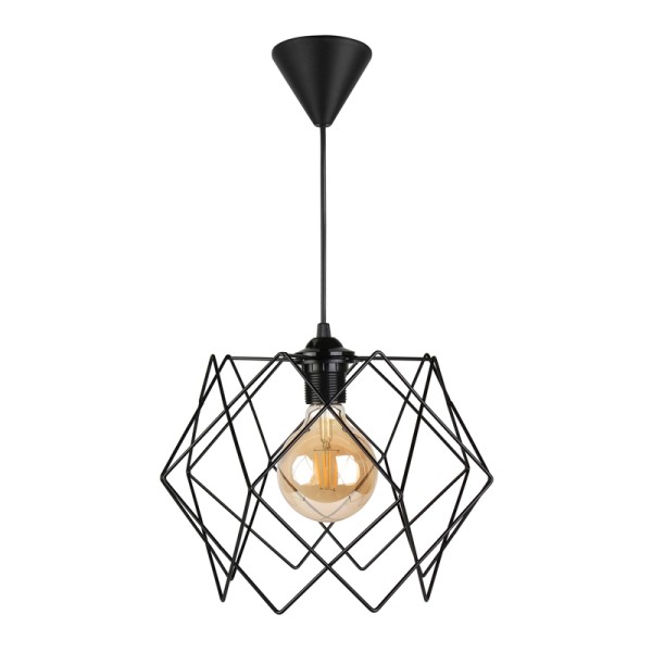 Φωτιστικό οροφής Pyant Megapap μεταλλικό χρώμα μαύρο 23x17x70εκ.