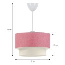 Φωτιστικό οροφής Whitehouse Megapap υφασμάτινο χρώμα ροζ 30x20x55εκ.
