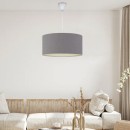 Φωτιστικό οροφής Monahan Megapap υφασμάτινο χρώμα γκρι 38x20x70εκ.