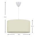 Φωτιστικό οροφής Monahan Megapap υφασμάτινο χρώμα εκρού 38x20x70εκ.