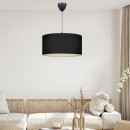 Φωτιστικό οροφής Monahan Megapap υφασμάτινο χρώμα μαύρο 38x21x70εκ.