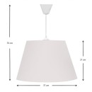 Φωτιστικό οροφής Elanor Megapap υφασμάτινο χρώμα λευκό 37x21x70εκ.