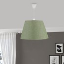 Φωτιστικό οροφής Elanor Megapap υφασμάτινο χρώμα κυπαρισσί 37x21x70εκ.