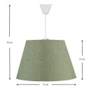 Φωτιστικό οροφής Elanor Megapap υφασμάτινο χρώμα κυπαρισσί 37x21x70εκ.