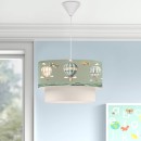 Φωτιστικό οροφής Goofy Megapap υφασμάτινο μονόφωτο με χαριτωμένα αερόστατα 30x20x70εκ.