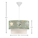 Φωτιστικό οροφής Goofy Megapap υφασμάτινο μονόφωτο με χαριτωμένα αερόστατα 30x20x70εκ.