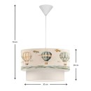 Φωτιστικό οροφής Goofy Megapap υφασμάτινο μονόφωτο με χαριτωμένα αερόστατα 30x20x70εκ.