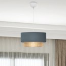 Φωτιστικό οροφής Lucifer Megapap E27 υφασμάτινο χρώμα μπλε ανθρακί 30x15x70εκ.