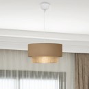 Φωτιστικό οροφής Lucifer Megapap E27 υφασμάτινο χρώμα μπεζ 30x15x70εκ.