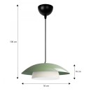 Φωτιστικό οροφής Eliora Megapap E27 μεταλλικό μονόφωτο χρώμα μέντα Ø36x100εκ.