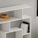 Βιβλιοθήκη μελαμίνης Dedalo Megapap χρώμα λευκό 125x22x129εκ.