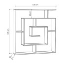 Βιβλιοθήκη μελαμίνης Dedalo Megapap χρώμα λευκό 125x22x129εκ.