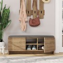 Έπιπλο εισόδου Cecilia Megapap από μελαμίνη χρώμα ανοιχτό καφέ 110x37x43εκ.