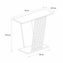 Κονσόλα Gravity Megapap χρώμα travertine - χρυσό 90x29,6x76,8εκ.