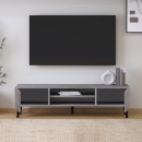 Έπιπλο τηλεόρασης Plane Megapap χρώμα γκρι ρετρό 150x32x46εκ.