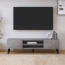 Έπιπλο τηλεόρασης Plane Megapap χρώμα γκρι ρετρό 150x32x46εκ.