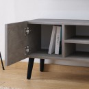 Έπιπλο τηλεόρασης Porto Megapap χρώμα γκρι ρετρό 90x32x42εκ.