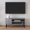 Έπιπλο τηλεόρασης Porto Megapap χρώμα γκρι ρετρό 90x32x42εκ.