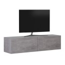 Έπιπλο τηλεόρασης επιτοίχιο Palm Megapap χρώμα γκρι ρετρό 120x32x30εκ.