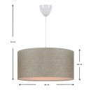 Φωτιστικό οροφής Wilson Megapap υφασμάτινο χρώμα μπεζ άμμου 38x20x70εκ.