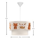 Φωτιστικό οροφής Peppa Megapap υφασμάτινο με χαριτωμένα ζωάκια 30x20x70εκ.