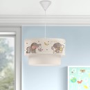 Φωτιστικό οροφής Peppa Megapap υφασμάτινο με χαρούμενα ελεφαντάκια 30x20x70εκ.