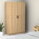 Ντουλάπα ρούχων Victoria Megapap δίφυλλη χρώμα φυσικό οξιάς 100x60x181εκ.