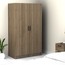 Ντουλάπα ρούχων Victoria Megapap δίφυλλη χρώμα καρυδί 100x60x181εκ.