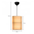 Φωτιστικό οροφής Strip Megapap E27 υφασμάτινο μονόφωτο χρώμα κρεμ Φ28x100εκ.