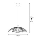 Φωτιστικό οροφής Farac Megapap E27 μεταλλικό μονόφωτο χρώμα μαύρο Ø50x31/111εκ.